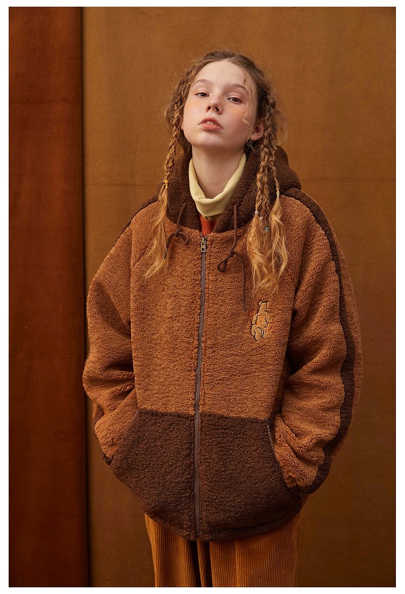 [Seasonal sale] odd maker bear lamb wool coat female 2019 new short style wild loose - เสื้อแจ็คเก็ต - ไฟเบอร์อื่นๆ 