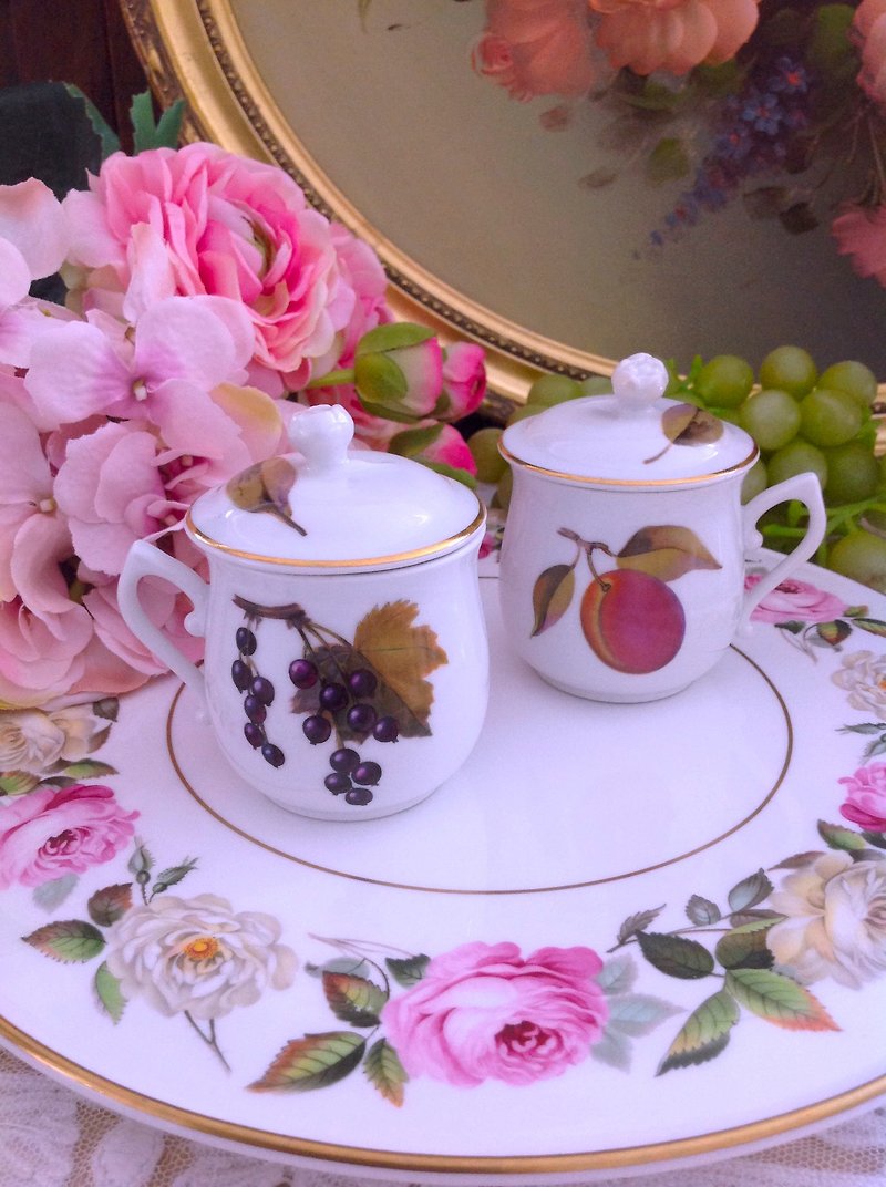 ♥ Anne Crazy Antique ♥ British Teresy Royal Worcester Antique Chocolate Cup + Cup Cover Single Cup Set ~ Romantic Birthday Gift Afternoon Tea 2 - Mugs - Porcelain Multicolor