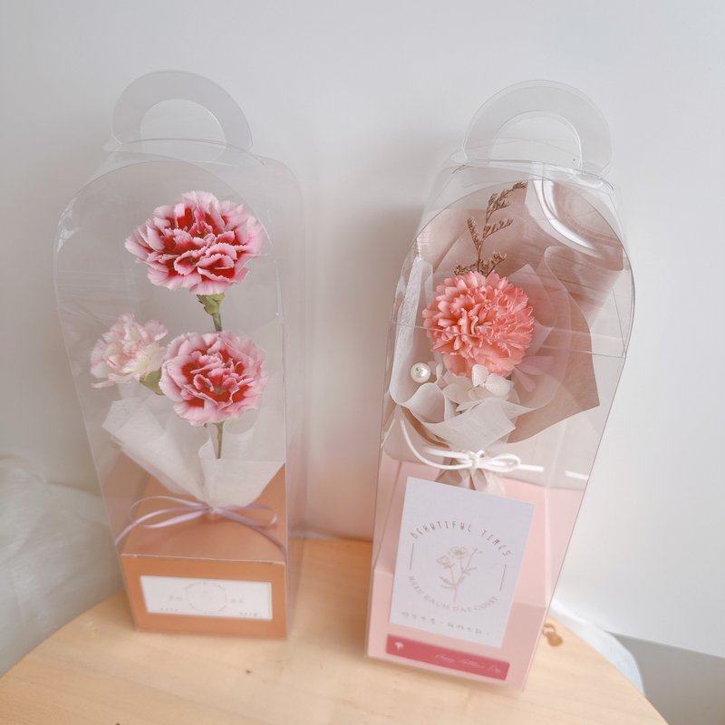 母親節限定款*珍愛你—康乃馨、擴香花、永生花、花束 - 乾燥花/永生花 - 植物．花 粉紅色
