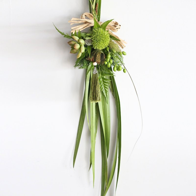 美湾端午節の飾り - ドライフラワー・ブーケ - 寄せ植え・花 グリーン