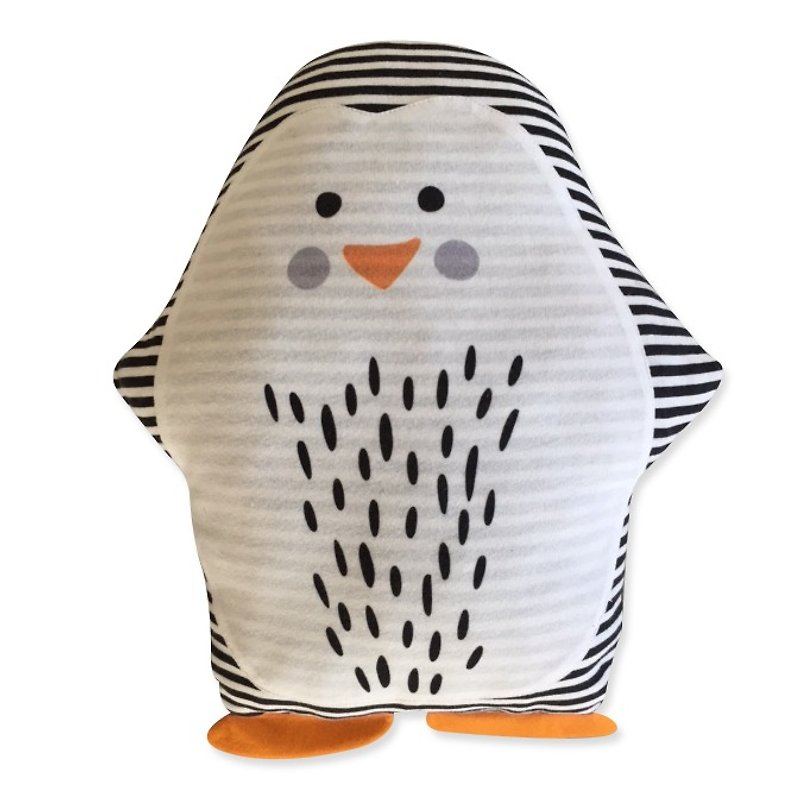 ミスターフライ動物形枕ペンギンMFLY097 - 出産祝い用贈物 - コットン・麻 グレー