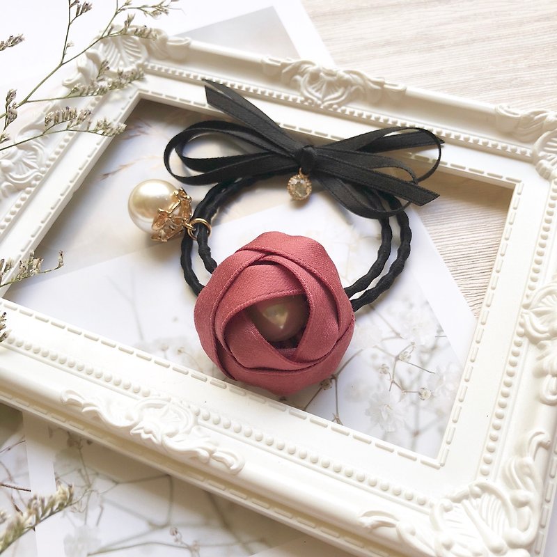 Romantic Rose Bud Hair Bundle/Hibiscus Red - Hair Accessories - Other Materials Red