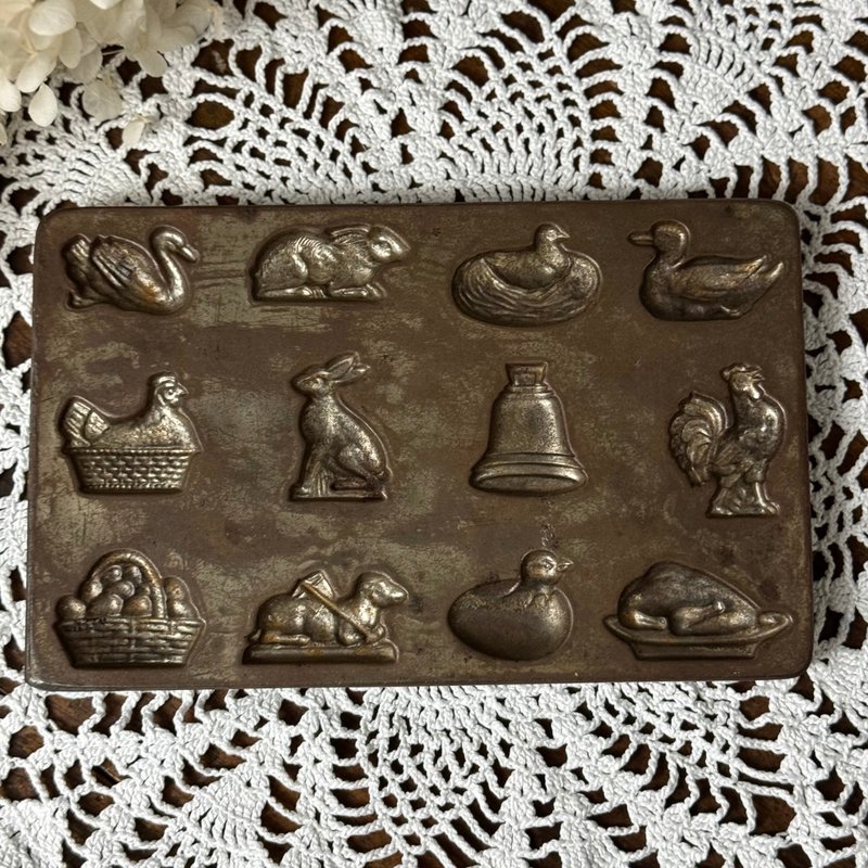 *50786-迷人法國 Letang Fils 古董巧克力模具 - 鍋子/烤盤 - 其他金屬 