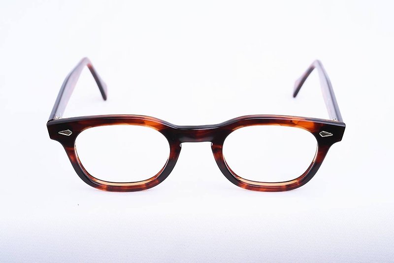 ヴィンテージアメリカンオプティカルアイウェアアメリカンオーダーメガネ - 眼鏡・フレーム - プラスチック ブラウン