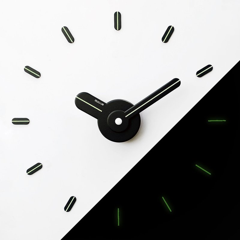 On-Time Wall Clock Peel and Stick V1M Night Glow 48-60 Cm. - 時鐘/鬧鐘 - 鋁合金 黑色