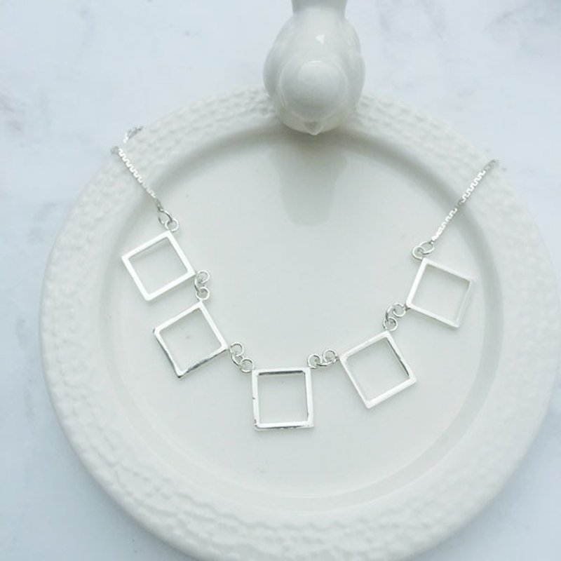 Big staff Taipa [handmade silver] box sterling silver necklace - สร้อยคอ - เงินแท้ สีเงิน