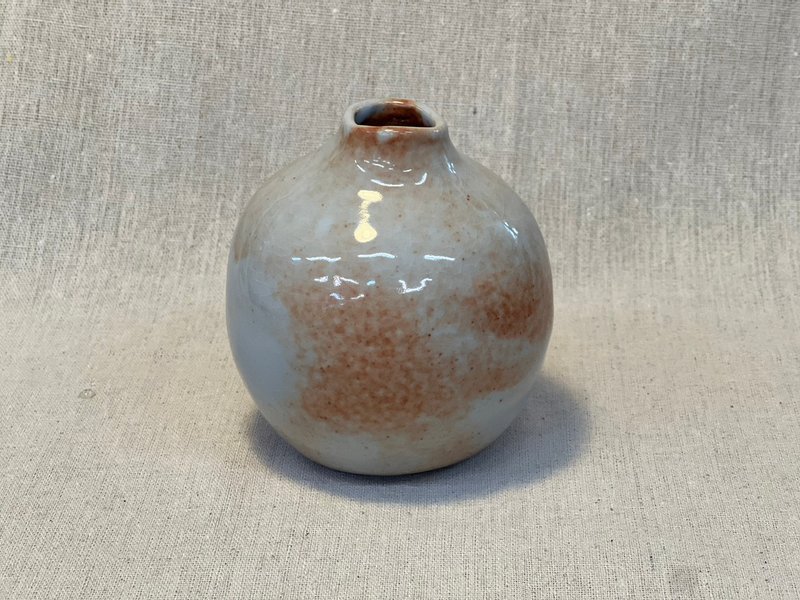 Hand pinched Shino vase - Pottery & Ceramics - Pottery Silver