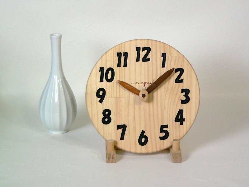 Simple 25cm round - นาฬิกา - ไม้ 