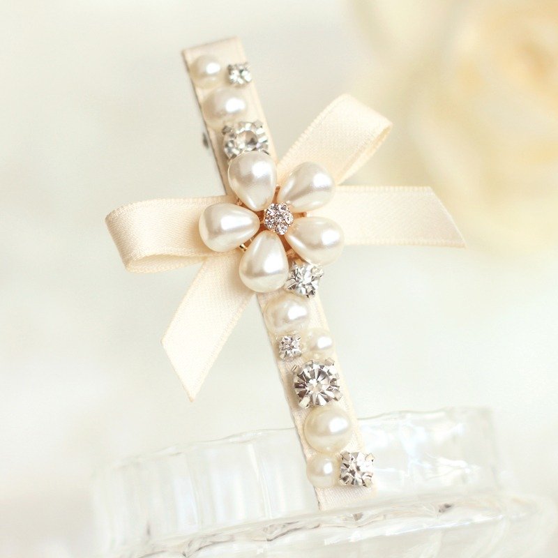 美しい真珠の花のヘアピン - ヘアアクセサリー - 金属 多色