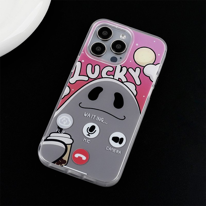 Lucky Call Little Ghost iPhone Case - เคส/ซองมือถือ - วัสดุอื่นๆ 