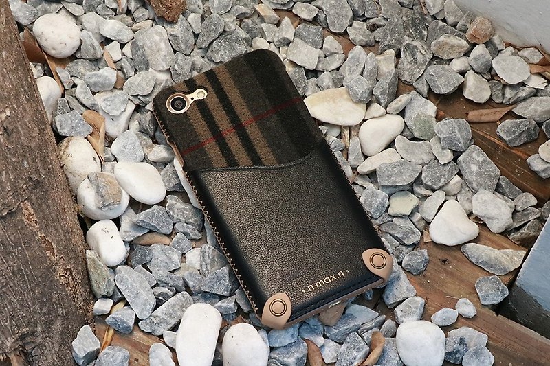 iPhone 7.8.SE  4.7 inch New Minimalist Mashup Series Leather Case - Black - Phone Cases - Genuine Leather Black