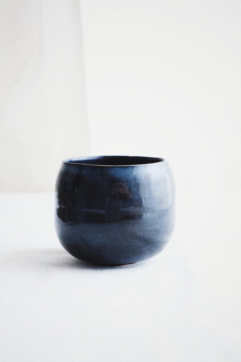 Blue midnight glazed handemade cup - Mugs - Pottery Blue