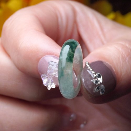 瓔珞珠寶盒 E.L.Jewelry Box 冰飄花翡翠戒指戒圈 | 國際8圍 | 天然緬甸玉翡翠A貨 | 送禮