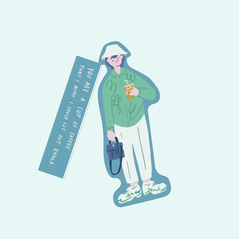 you are a cup of coffee - 貼紙 - 紙 多色