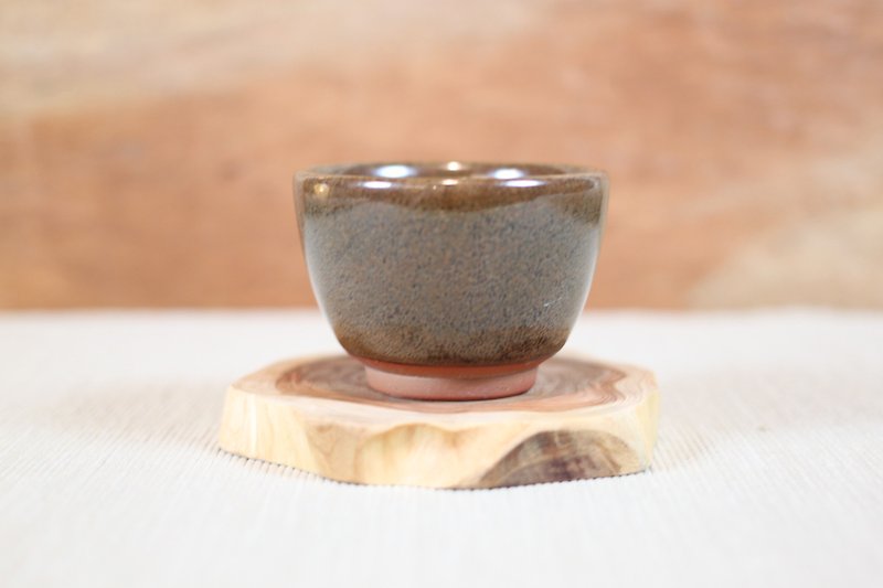 【父の日ギフト】有名なイェ・ミンシャンが作った天母釉薬の純粋な手作りの和風小さな茶碗 - 急須・ティーカップ - 陶器 