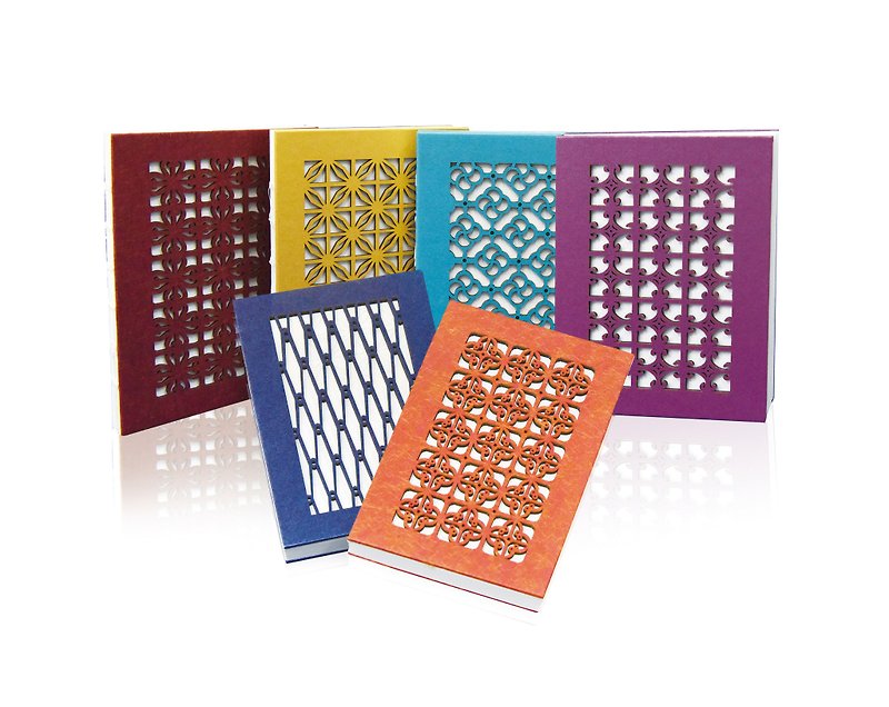 [The color of the pattern can be optionally matched] Taiwan Image-Bare-backed Notebook with Iron Stained Window - Notebooks & Journals - Paper Multicolor