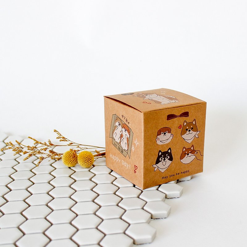Mini cowhide gift box-Chai no help - Storage & Gift Boxes - Paper Brown