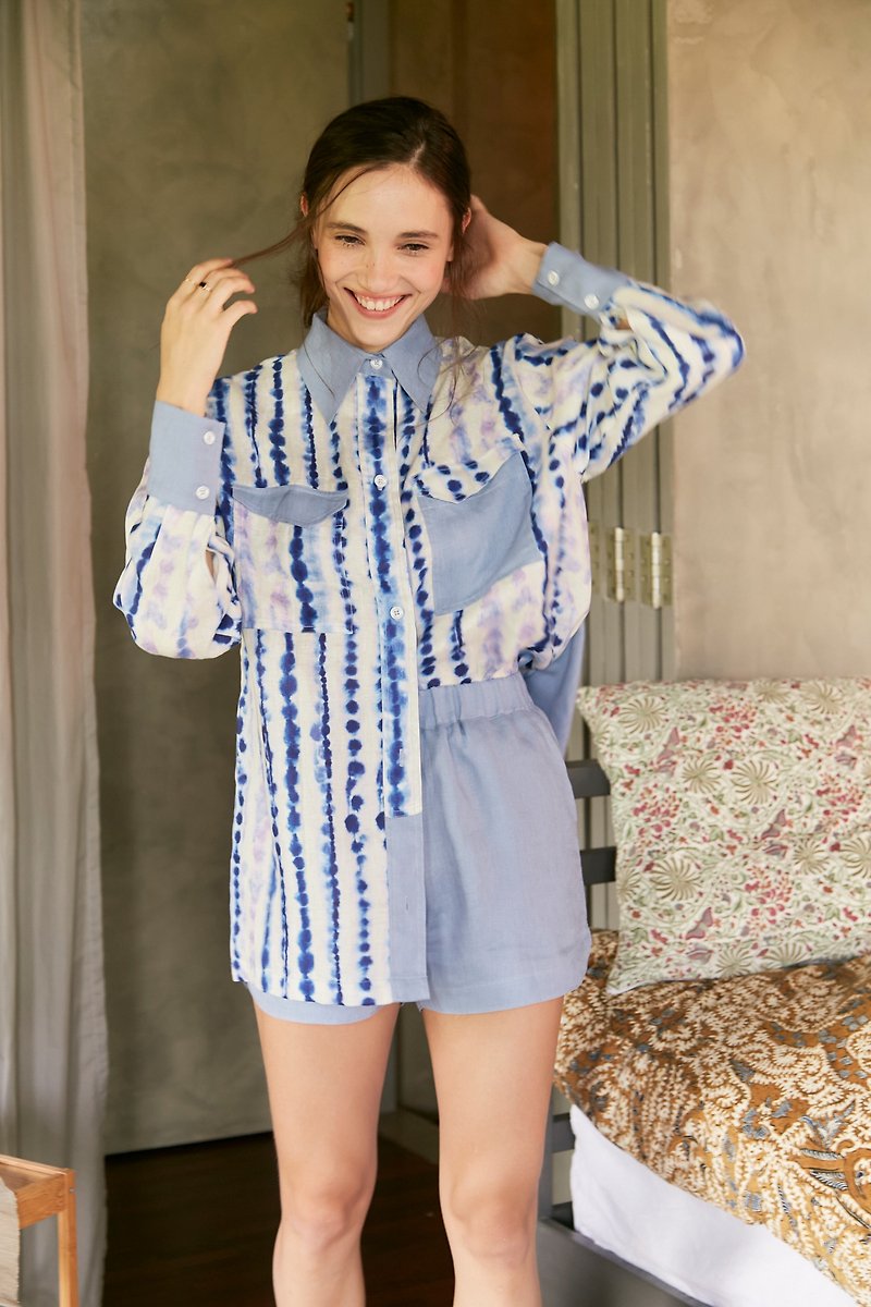 Oversized - Linen / Shirt - Women's Tops - Cotton & Hemp Multicolor