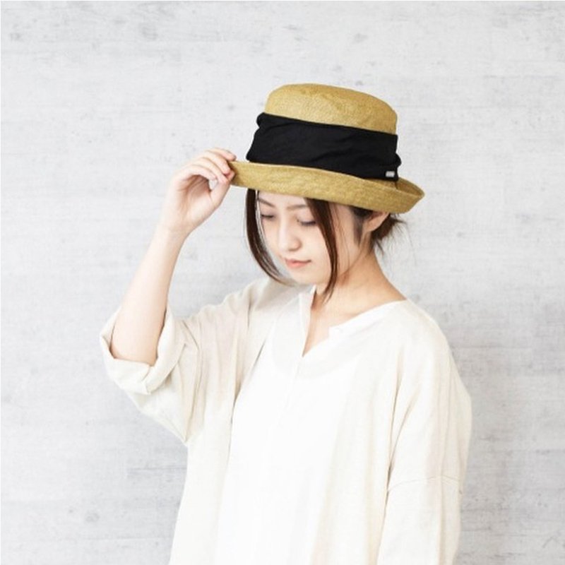 Piece de Lucile 清新紙布淑女帽 台製紙紗 日本製帽 - 帽子 - 紙 卡其色