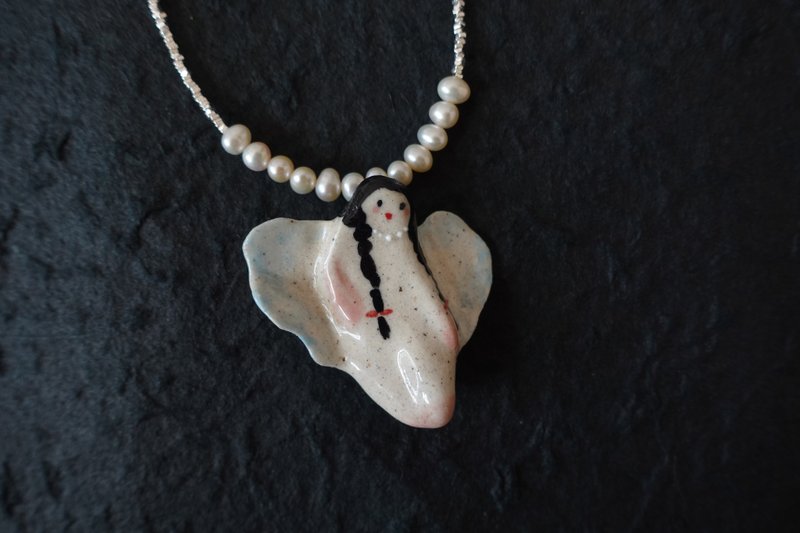 Angel Girl - Necklaces - Pottery White