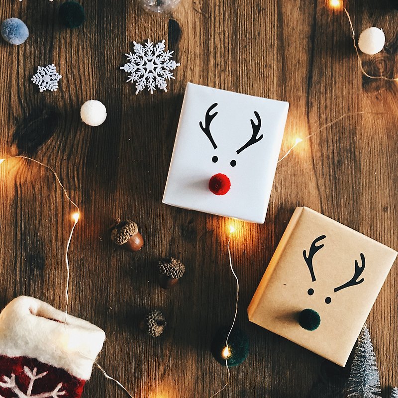 免費包裝 - 聖誕麋鹿禮物 - 磨砂三入體驗組 -  聖誕禮物交換禮物 - 身體乳/按摩油 - 其他材質 多色