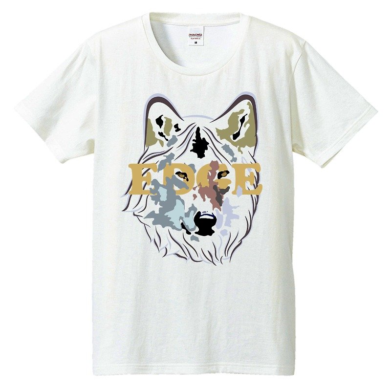 Tシャツ / EDGE - 男 T 恤 - 棉．麻 白色