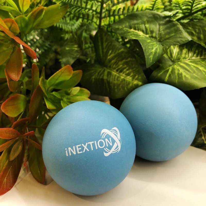 【INEXTION】Therapy Balls Fascial Massage Therapy Balls (2 pieces) - Light Blue Made in Taiwan - Fitness Equipment - Rubber Blue