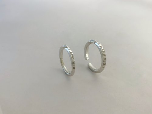 Space H 金工 刻字迴旋戒指|純銀戒指|情侶|客製化|手作|體驗|課程|臺中金工
