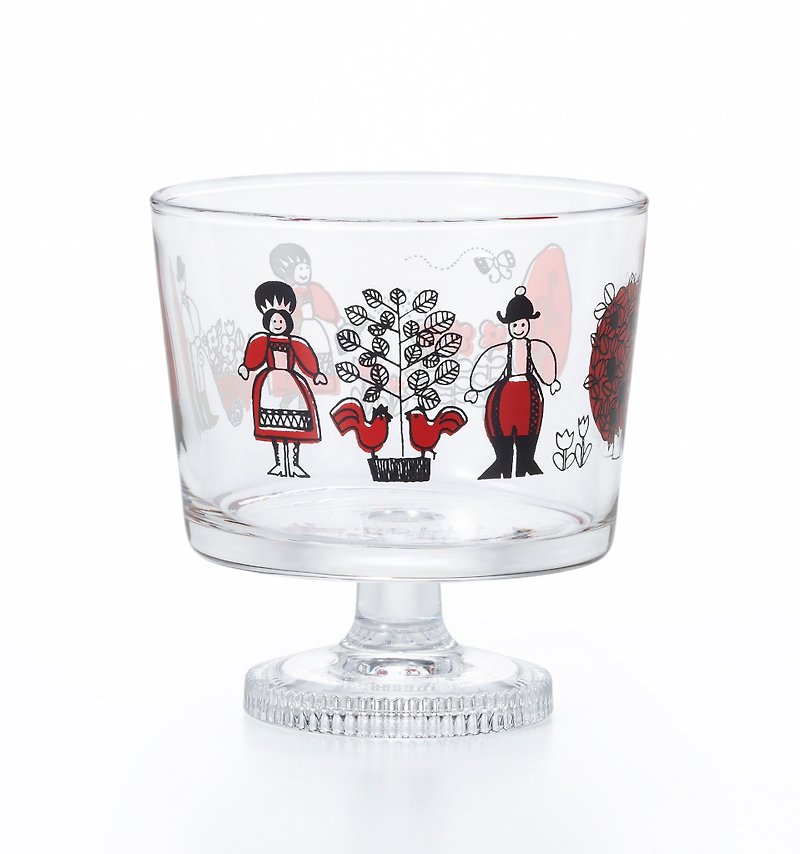 แก้ว แก้ว สีแดง - 1967 Desert Cup Glass Retro [Adelia Retro Legged Dessert Deep Type] Goblet Fairy Tale Showa Retro Tableware Miscellaneous Goods Retro Pop