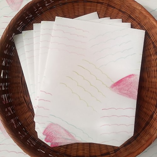 yugengaishamochi ラッピング袋 マチ付き さんかく 5枚セット ハンドメイド ピンク