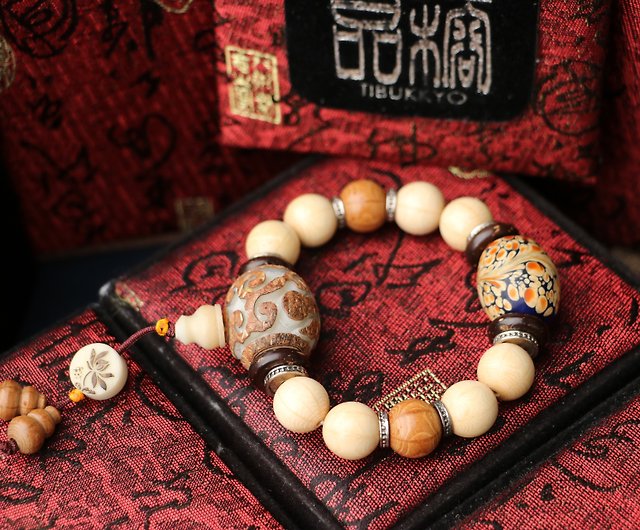 beads bracelets 12mm - Shop tibukkyo Bracelets - Pinkoi