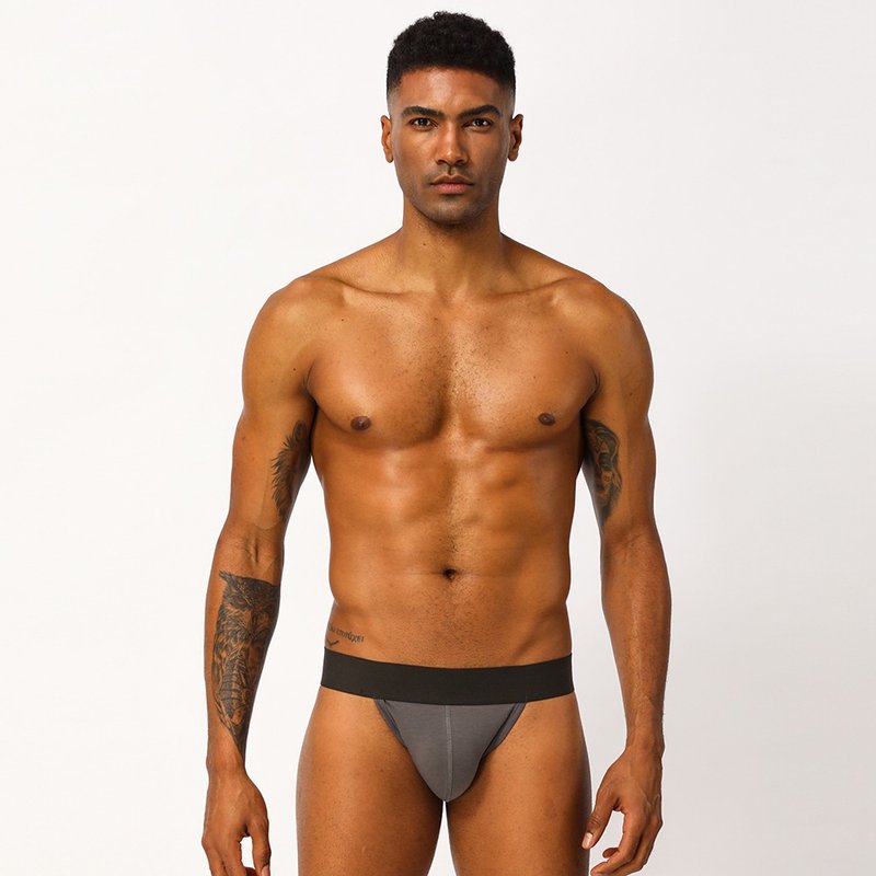 【ADANNU】Men's Low-rise Cotton T-back Briefs - ชุดชั้นในผู้ชาย - ผ้าฝ้าย/ผ้าลินิน หลากหลายสี