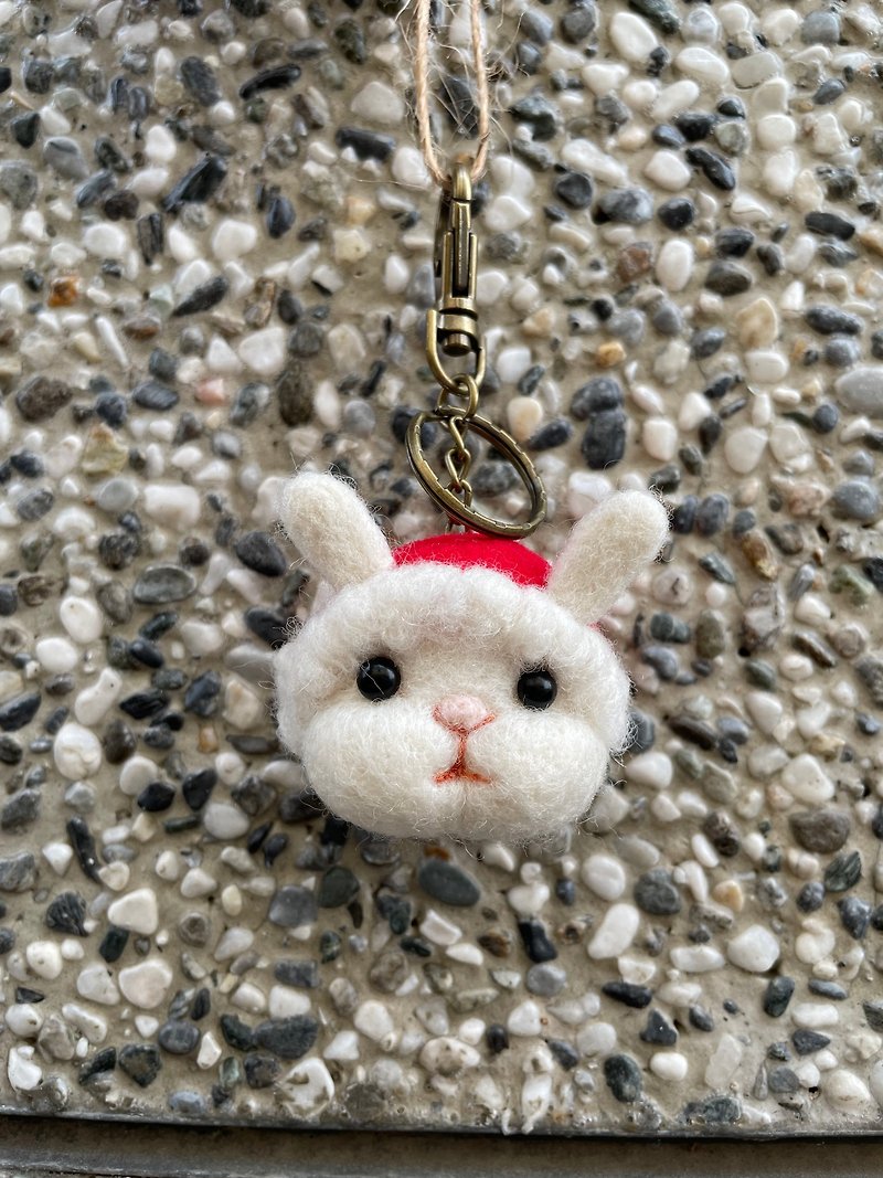 Christmas Little Red Riding Hood Rabbit Pendant Christmas Gift - Keychains - Wool 