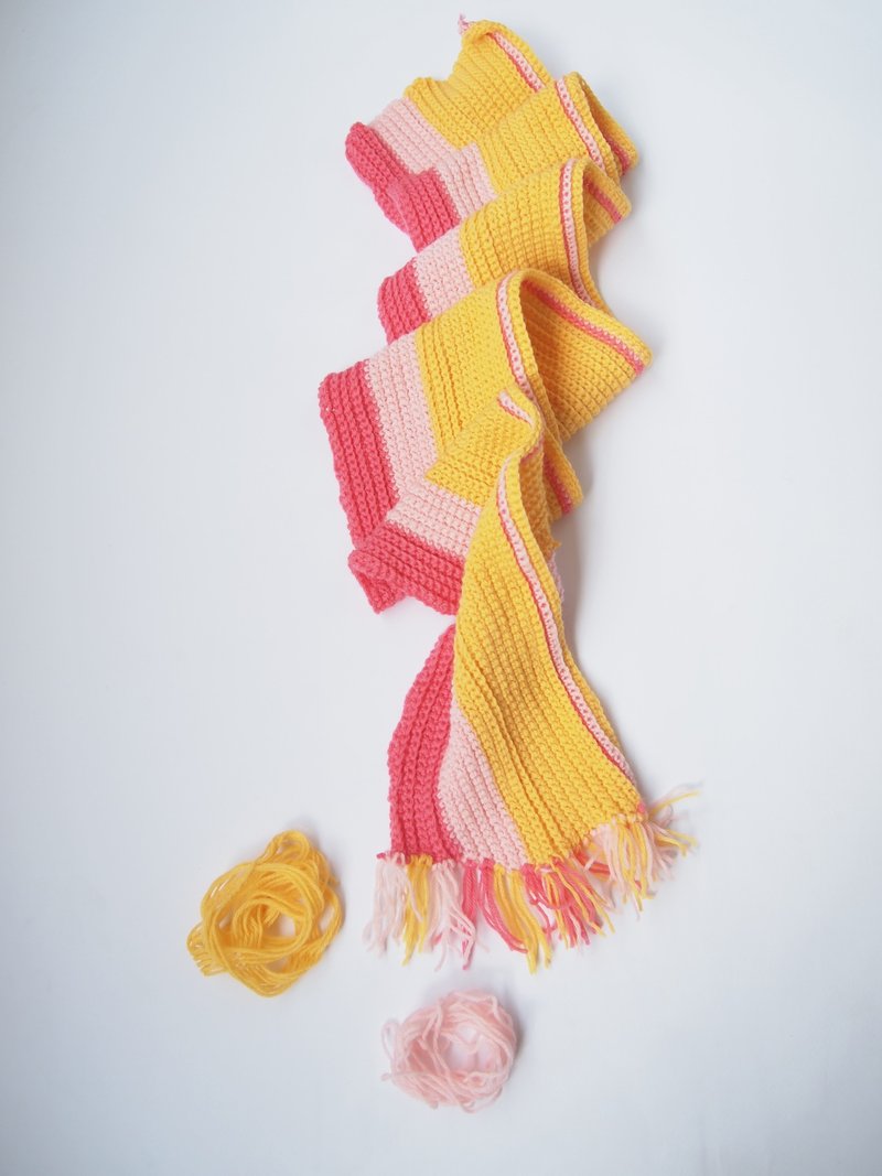 許願流星 羊毛手鉤圍巾 - 絲巾 - 羊毛 多色