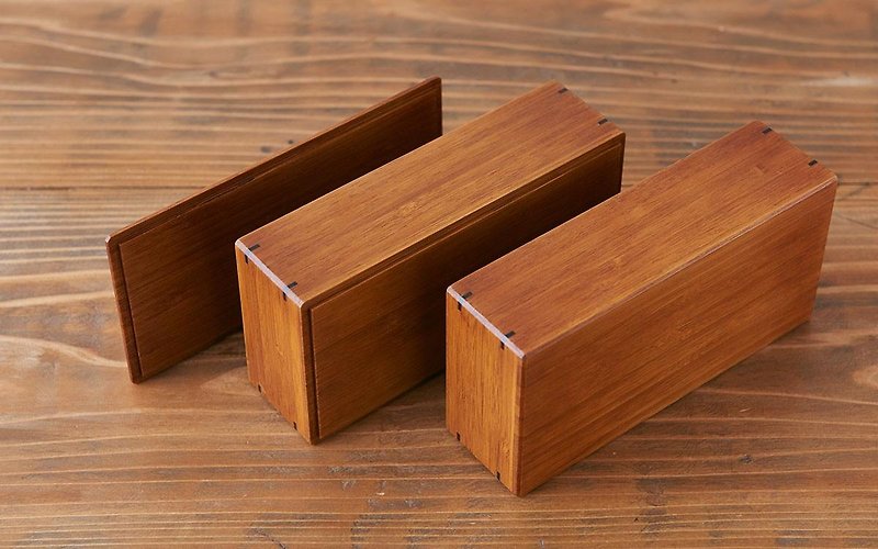 Bamboo box wiping lacquer small (lunch box) | bottom groove | bamboo box parts (B) - อื่นๆ - ไม้ สีนำ้ตาล