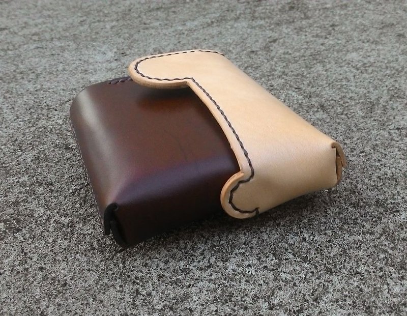 In the palm of your hand - twist-top wallet/short clip - Wallets - Genuine Leather Brown