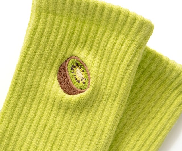 キュートで爽やか】選べる4色フルーツ柄刺繍ソックス（ZA089