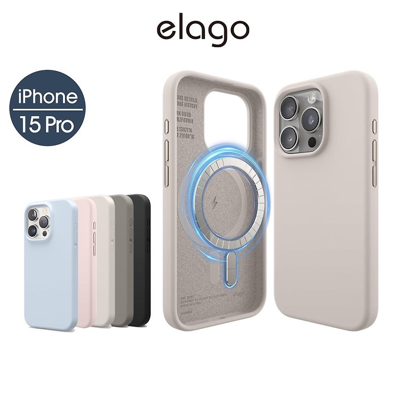 iPhone 15/15 Pro/15 Pro Max MagSafe ノンスティック液体シリコーン電話ケース - スマホケース - シリコン 多色