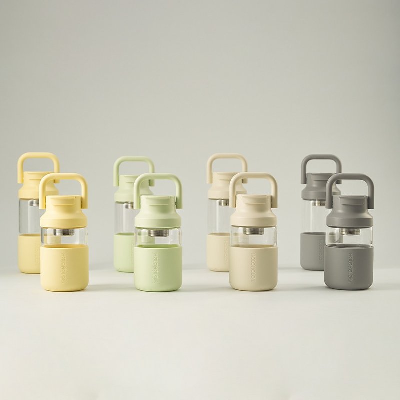 【HOLOHOLO】LIULIU TEA tea water separation glass teapot (650ml/4 colors) - กระติกน้ำ - แก้ว หลากหลายสี