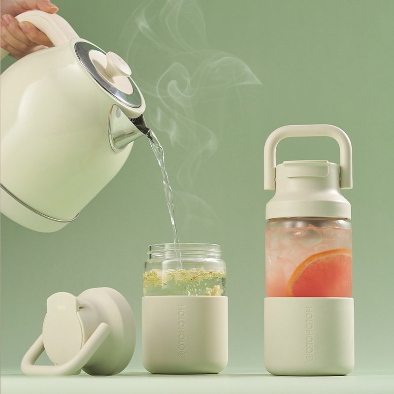 【HOLOHOLO】LIULIU TEA tea water separation glass teapot (650ml/4 colors) - กระติกน้ำ - แก้ว หลากหลายสี