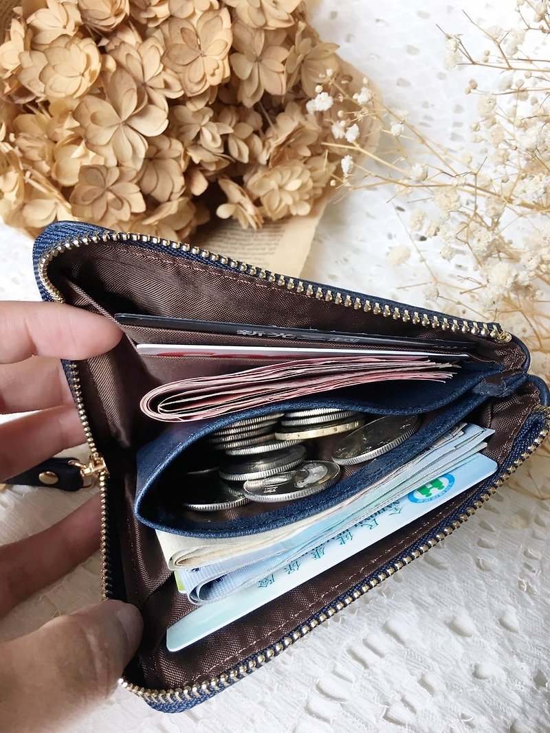 L型短夾 皮夾 零錢包 錢包 卡包 卡夾 生日 閨蜜 情人節 畢業禮物 - 銀包 - 防水材質 