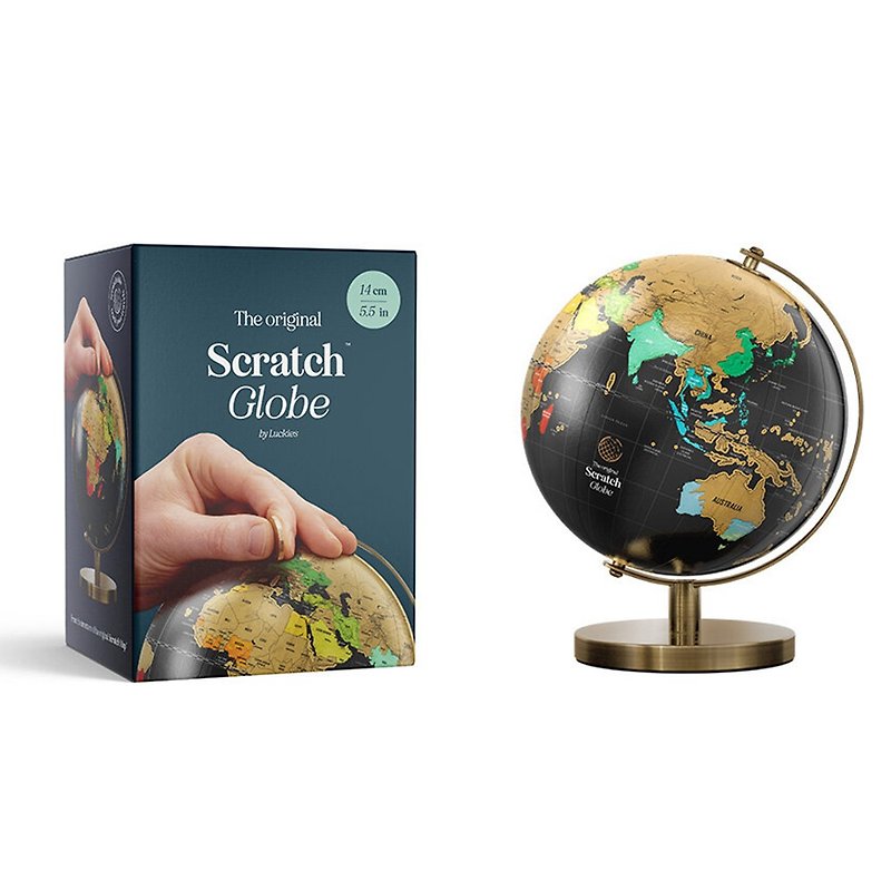 Luckies- Scratch Globe (S) - ของวางตกแต่ง - โลหะ หลากหลายสี