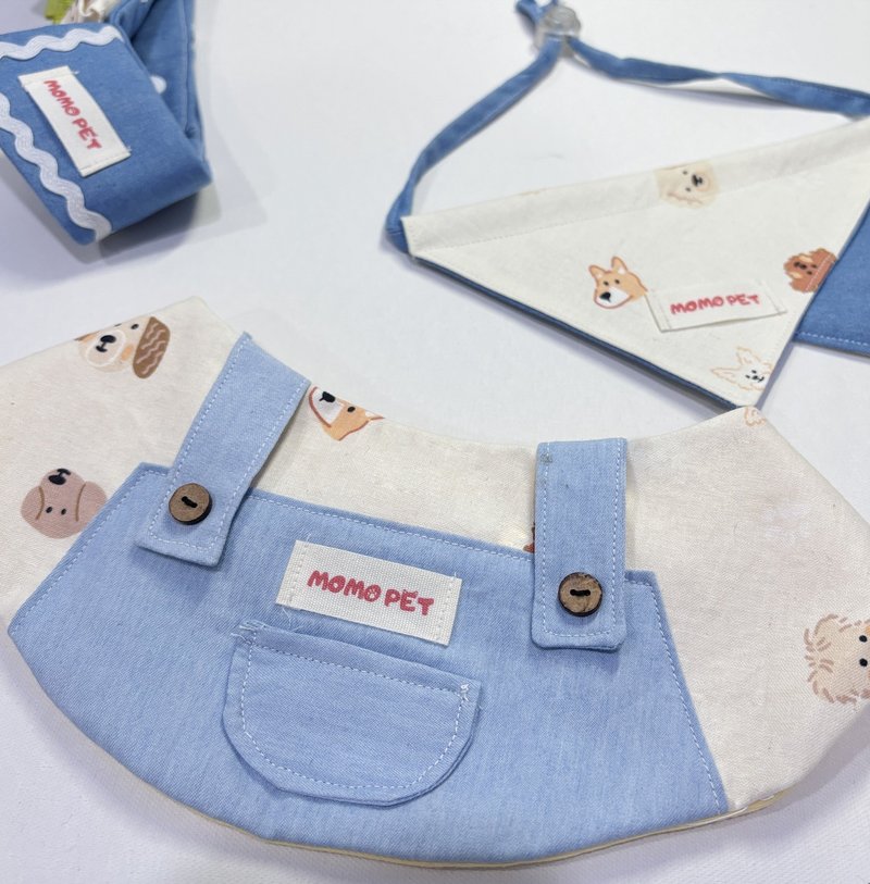 Cowboy puppy series pet sling bib - Clothing & Accessories - Cotton & Hemp Blue