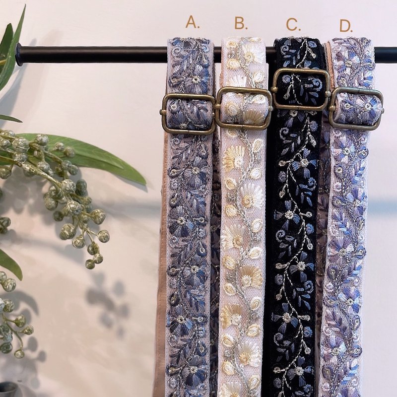 蔓延的花 細版 刺繡手機背帶 可調節背帶 好煩小姐 - 手機配件 - 其他人造纖維 多色