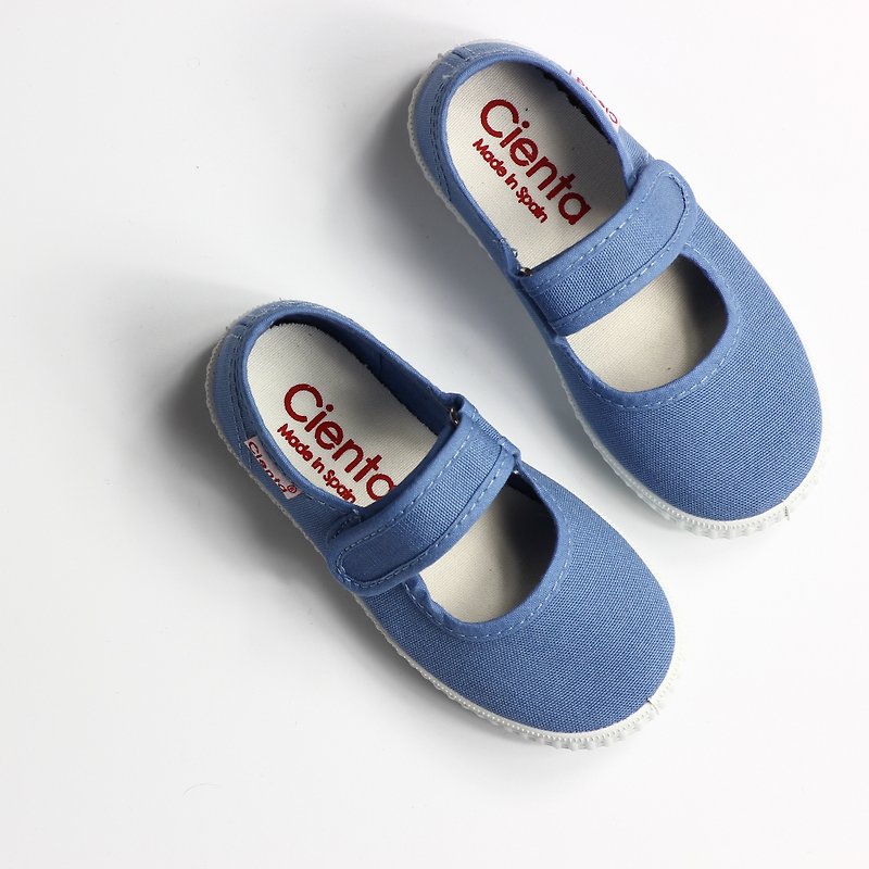西班牙國民帆布鞋 CIENTA 56000 90淺藍色 大童、女鞋尺寸 - 女款休閒鞋 - 棉．麻 藍色