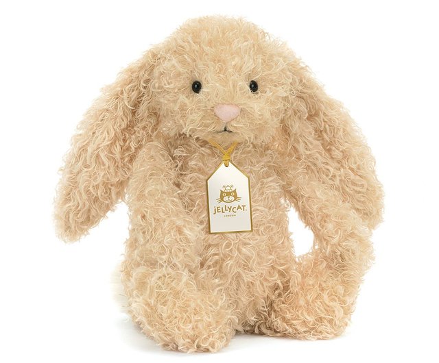  Bashful Curlie Bunny M ベージュ Jellycat Medium Bashful Luxe Bunny Curly Plush Toy | The
