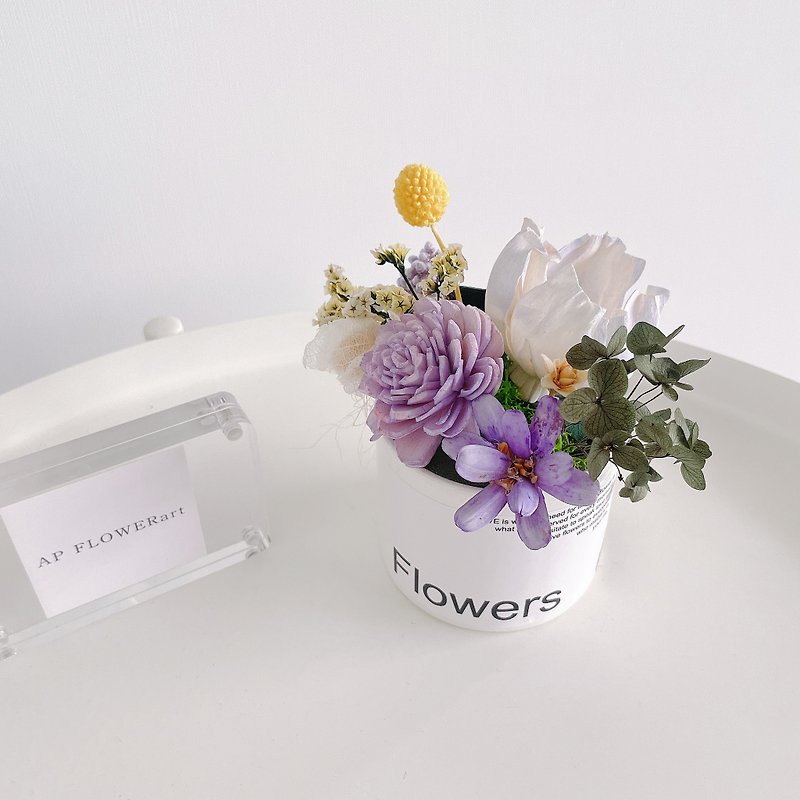 Gift Fragrance Korean Table Flower/Custom Text Card - Dried Flowers & Bouquets - Plants & Flowers Multicolor