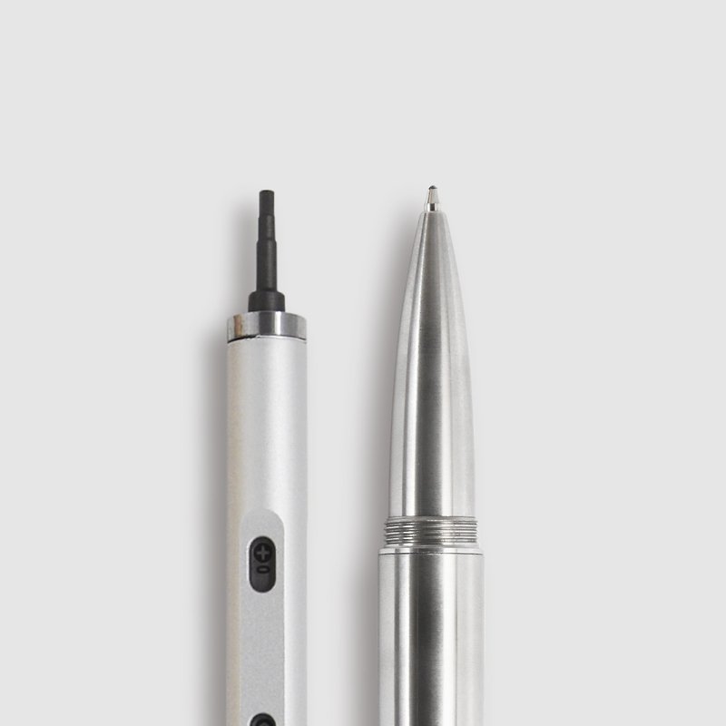 送禮首選 迷你工具筆 (Tool Pen mini) + 剪刀筆 (Xcissor Pen) - 開信刀 - 鋁合金 銀色