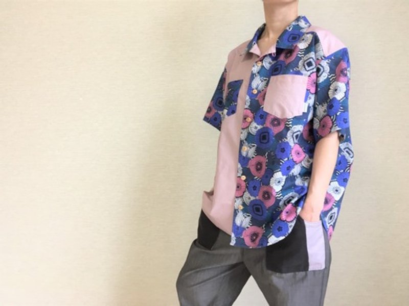 Aloha shirt 003 / flower lover pink - เสื้อผู้หญิง - ผ้าฝ้าย/ผ้าลินิน 