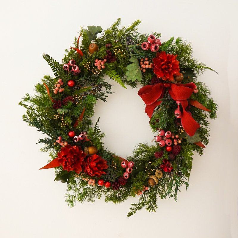 [Discount for multiple people] Christmas wreath hand-making experience-Gyro Fruit Style - Plants & Floral Arrangement - Plants & Flowers 